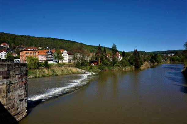 istock View over the Werra river in Hann. Munden 1165375013