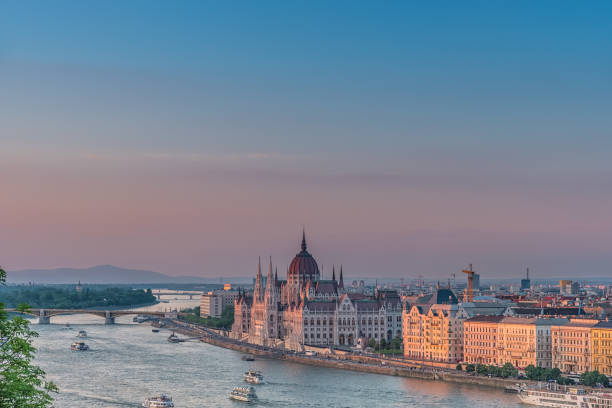 istock Panorama of Budapest at sunset. Hungarian landmarks 1165375587