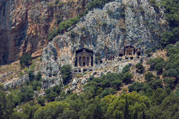 Lycian tomb on a Sunny day in Turkey
