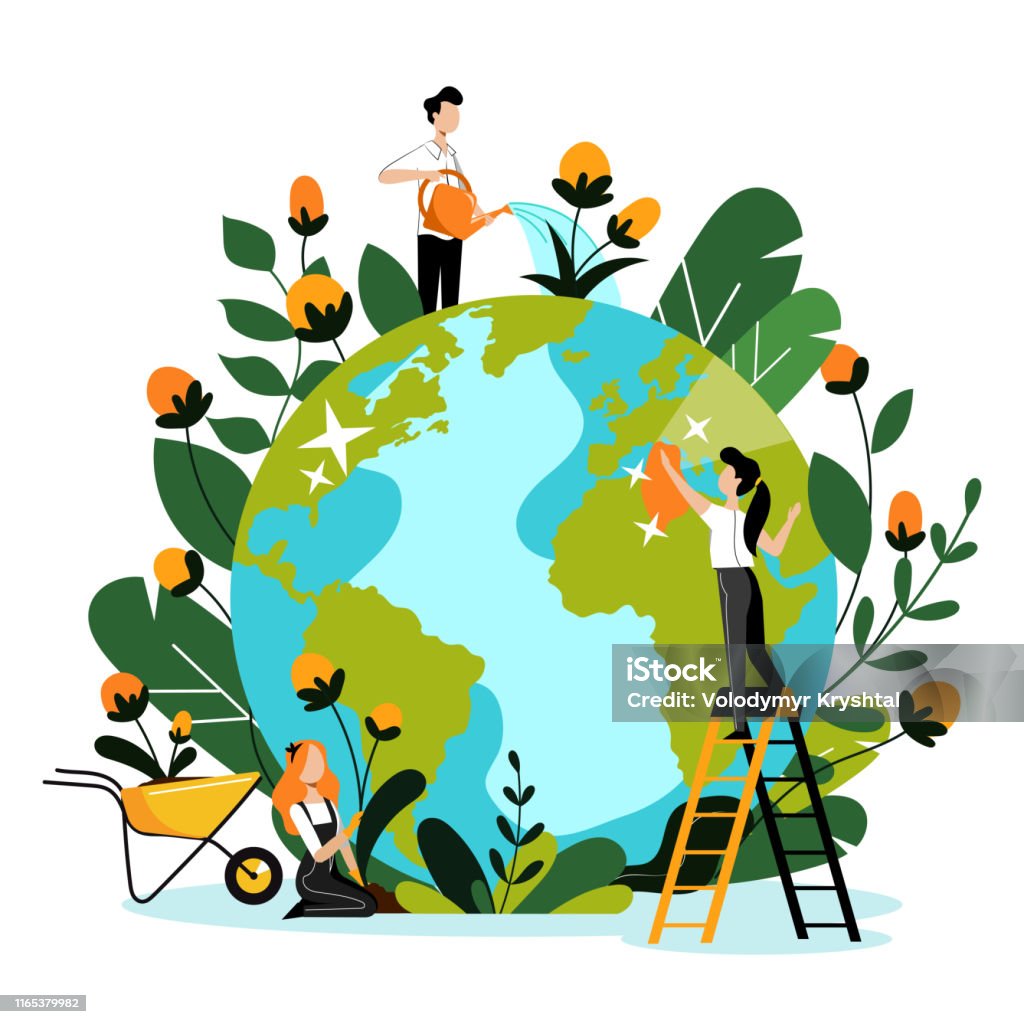 Ilustración de Medio Ambiente Ecología Concepto De Protección De La Naturaleza La Gente Se Ocupa Del Planeta Tierra Ilustración Vectorial De Dibujos Animados Planos y más Vectores Libres de Derechos de Medio Ilustración de Medio Ambiente Ecología Concepto De Protección De La Naturaleza La Gente Se Ocupa Del Planeta Tierra Ilustración Vectorial De Dibujos Animados Planos y más Vectores Libres de Derechos de Medio