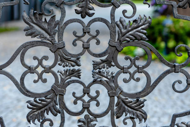 istock Decorative courtyard gates made of metal. 1165382475