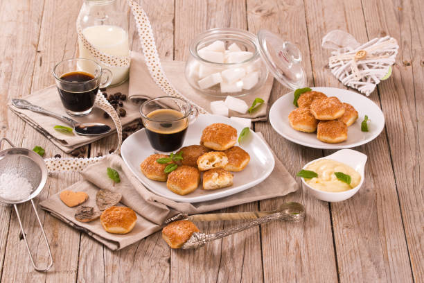istock Puff pastries with custard cream. 1165384860
