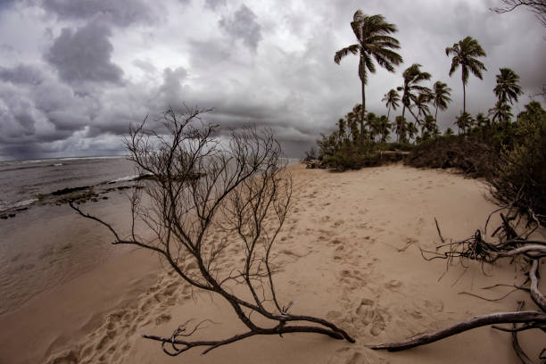 Clouds and cold water in typical rainy day at Bahia