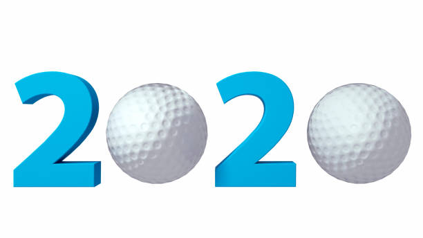 istock Golf 2020 design background on a White Background. 3d illustration 1165390131