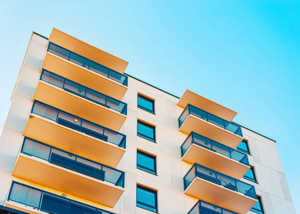 istock Apartment EU residential home facade and empty place copy space 1165391994