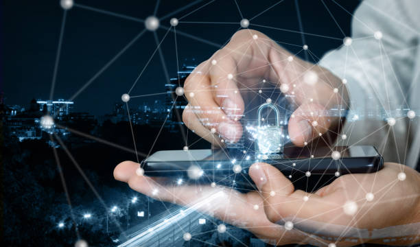 istock The concept of securing mobile devices in the city network . 1165393103
