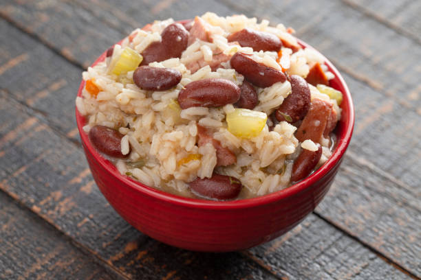 istock Red Beans and Rice with Sausage and Vegetables 1165397357