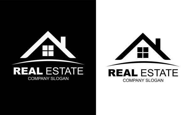 nieruchomości i budynek ikona zestaw ilustracja akcji - computer icon symbol icon set real estate stock illustrations