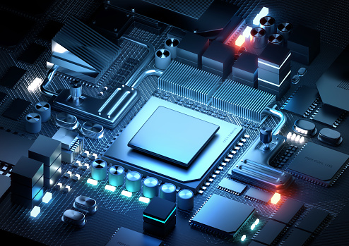 Concepto de tecnología de microprocesador y CPU photo