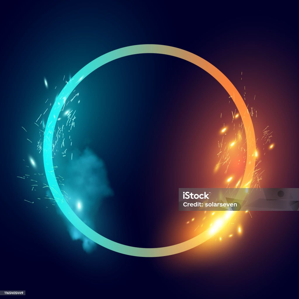 Efek Loop Abstrak Api Dan Es Ilustrasi Stok - Unduh Gambar Sekarang ...