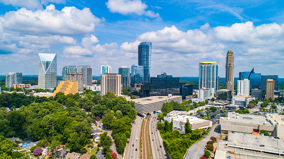Buckhead Aerial near Downtown Atlanta Georgia.