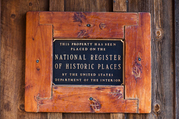 istock National Register of Historic Places Plaque 1165409708