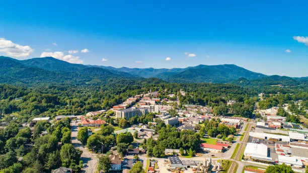 Photo of Downtown Waynesville North Carolina NC Skyline