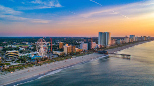 istock Pier in Myrtle Beach South Carolina SC Drone Aerial 1165409830