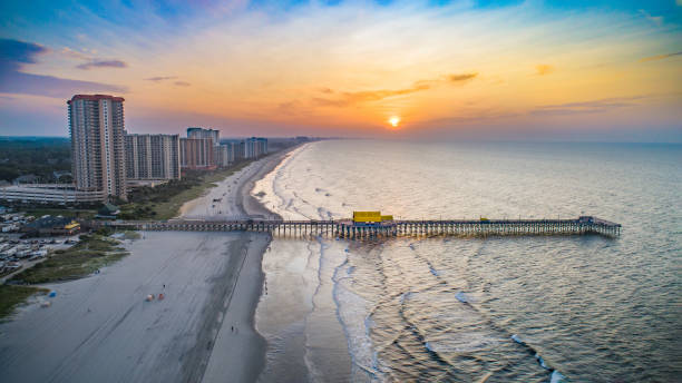 istock Apache Pier in Myrtle Beach South Carolina SC Drone Aerial 1165410449