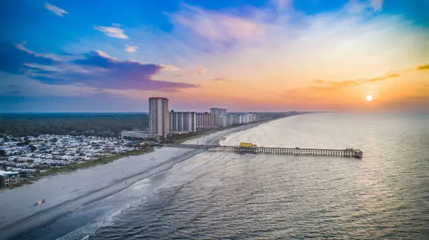 Photo of Myrtle Beach South Carolina SC Pier Drone Aerial