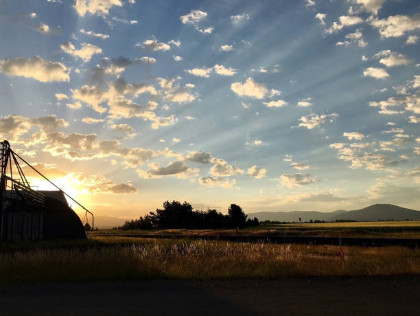 istock Heaven shines on the rural lands 1165416046