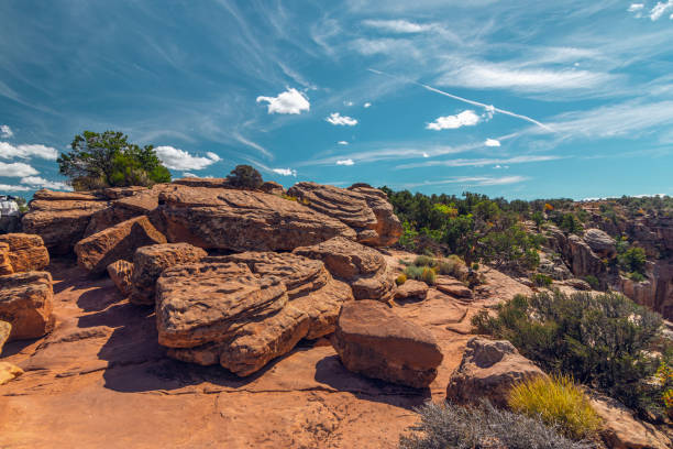 istock Canyon de Chelly National Monument, Arizona. Scenic View, Cloudy Blue Sky Background 1165443997