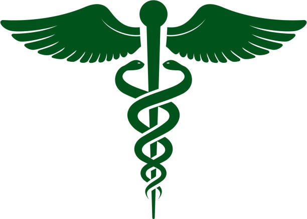 caduceus - medical logos stock illustrations