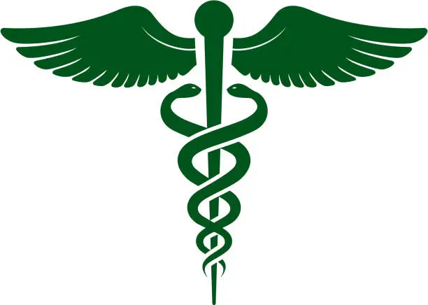 Vector illustration of caduceus