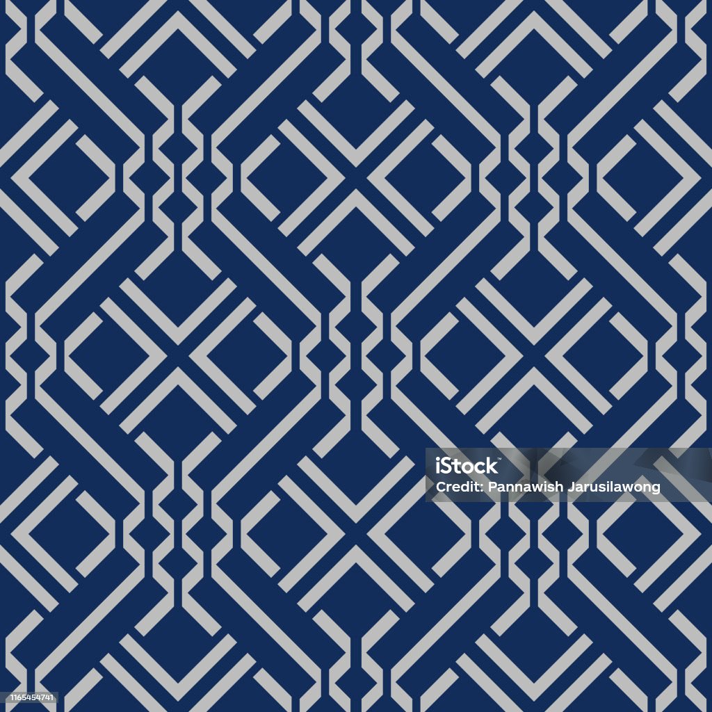 Japanese Square Pattern Japanese Zigzag Square Seamless Pattern Stock Illustration - Download ...