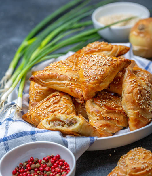 istock Homemade samosas with meat and spices. 1165458594