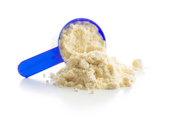 proteína de suero de leche en polvo - protein concentrate fotografías e imágenes de stock