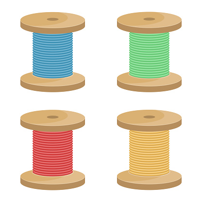 Thread Spool Vector Design Illustration Isolated On White Background ...