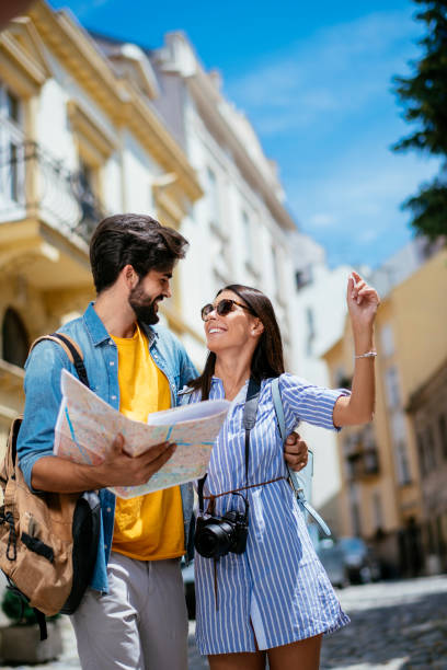 istock Happy couple exploring stock photo 1165465426