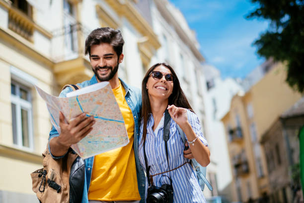 istock Happy couple exploring stock photo 1165465467