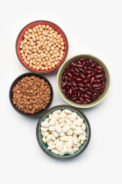 istock Beans, lentils and chickpeas in bowls 1165465914
