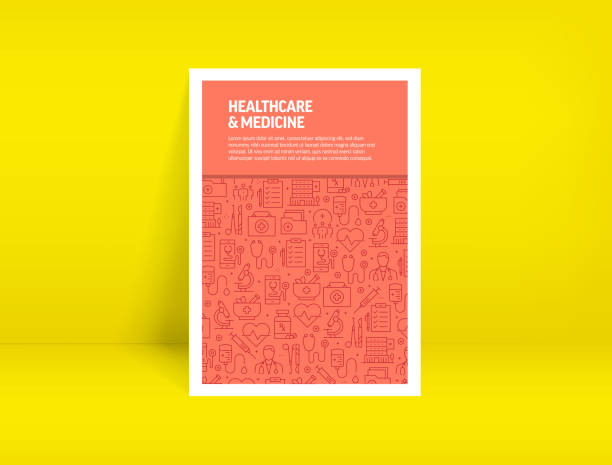 Vector Set of Design Templates and Elements for Healthcare and Medicine in Trendy Linear Style - Pattern with Linear Icons Related to Healthcare and Medicine - Minimalist Cover, Poster Design Vector Set of Design Templates and Elements for Healthcare and Medicine in Trendy Linear Style - Pattern with Linear Icons Related to Healthcare and Medicine - Minimalist Cover, Poster Design nurse backgrounds stock illustrations