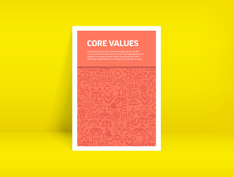 Core Value Pattern Vector Set Of Design Templates And Elements For Core Values In Trendy ...