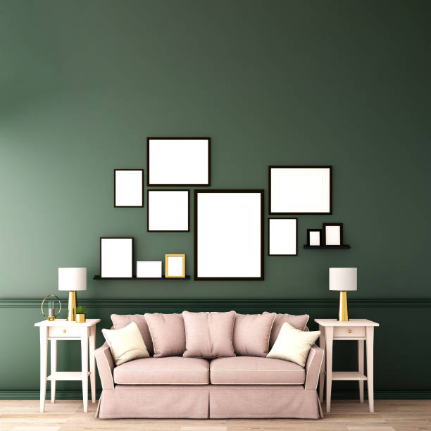 istock interior design for living area or reception with classic sofa on wooden floor background / 3d illustration,3d rendering 1165469099