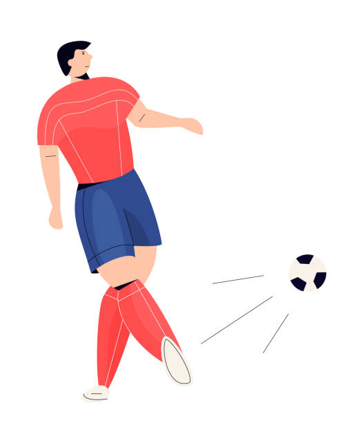 ilustraciones, imágenes clip art, dibujos animados e iconos de stock de acción de los jugadores de fútbol. conjunto deportivo de vectores de fútbol - georgia football