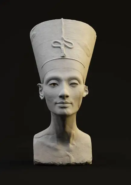 3D Illustration of Egyptian Queen Nefertiti