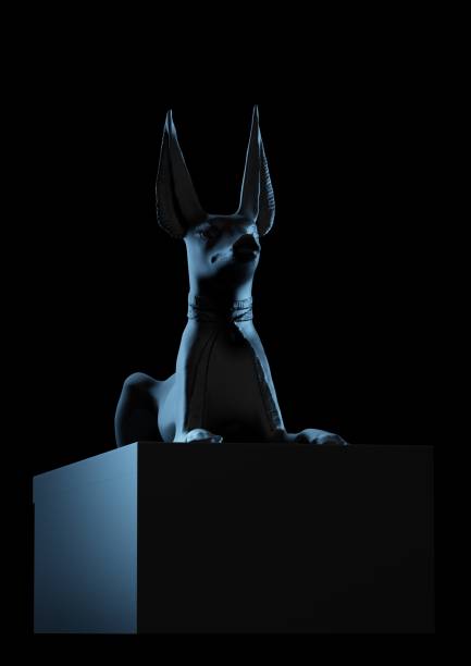 3d Illustration of Anubis Black Dog of Ancient Egypt