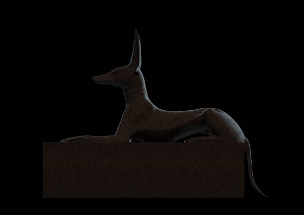 3d Illustration of Anubis Black Dog of Ancient Egypt