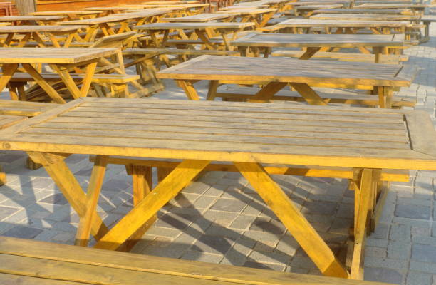 istock A lot of tables and chairs 1165479147