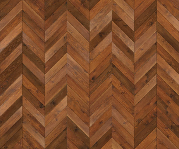 istock Chevron natural parquet seamless floor texture 1165480358