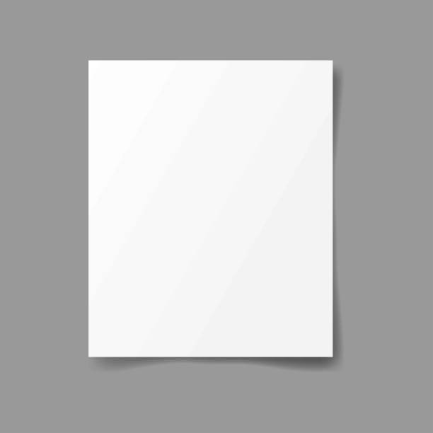 istock Paper sheet. A piece of paper on a gray background 1165483022
