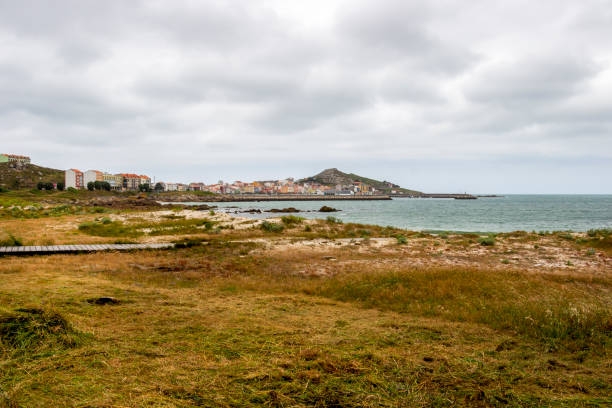 Coastal view of Muxia or Mugia on the Way of St. James, Camino de Santiago, Province of A Coruna, Galicia, Spain