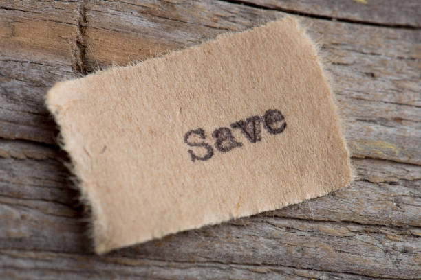 istock Save - inscription typed, motivation for money savings concept 1165486706