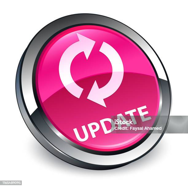 Fancy Update Button Update 3d Pink Round Button Stock Illustration - Download Image Now ...