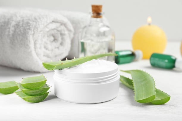 istock Aloe vera slices and skin cream 1165489584