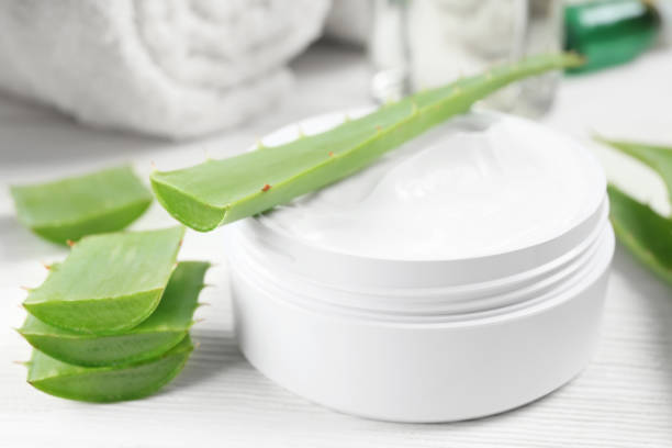 istock Aloe vera slices and skin cream 1165489587