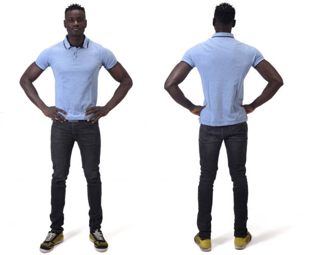 istock front and back of african man on white 1165492321