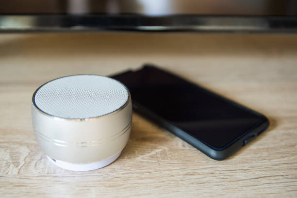 istock Bluetooth speakers and mobile phones 1165493953