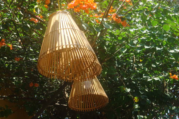 istock Lamp made of bamboo woven 1165494695