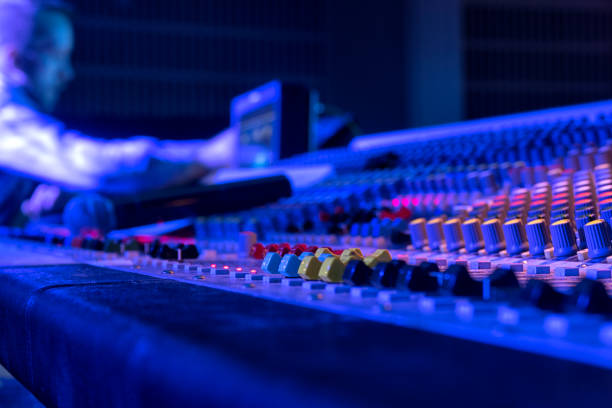 istock sound recording director's console. Sound controller. Director's remote. 1165494798